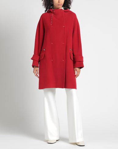 Woman Coat Red Size 2 Virgin Wool