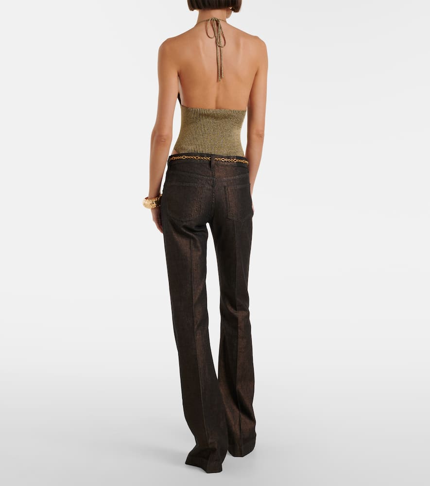 Embellished flared jeans