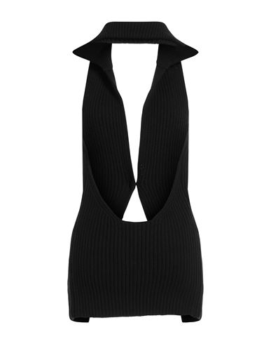 Woman Top Black Size 4 Virgin Wool