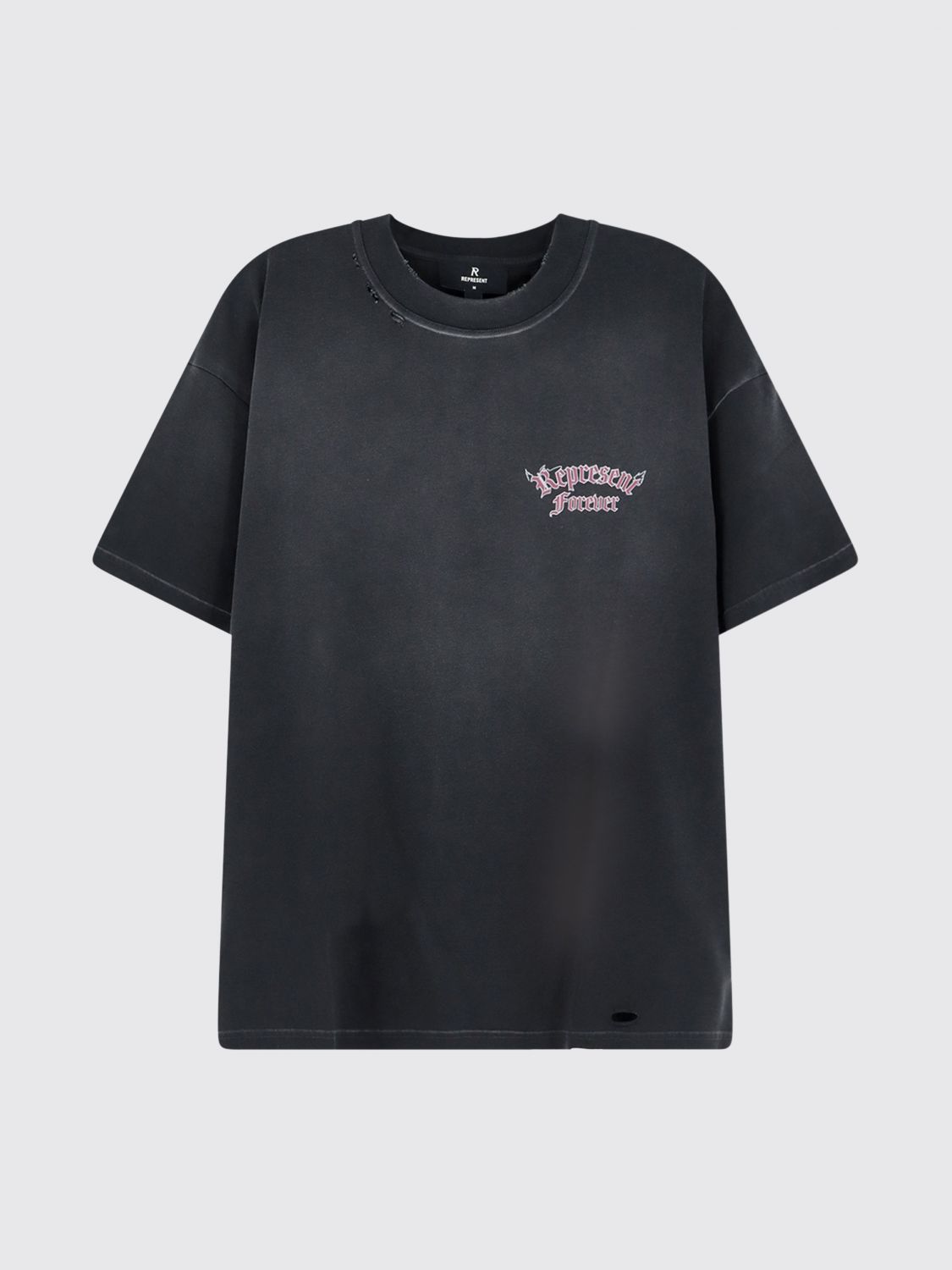REPRESENT Duality Tee in Washed Black - Black. M also in L, S, XL/1X
