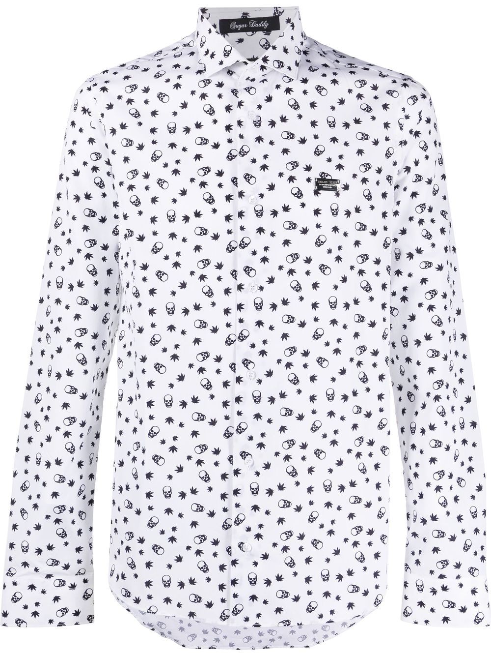 All-over skull-print shirt - White