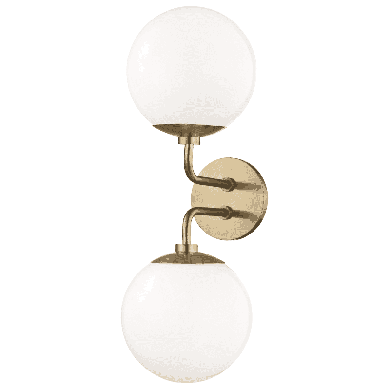 Mitzi Stella 2-Light 20" Wall Sconce in Aged Bra