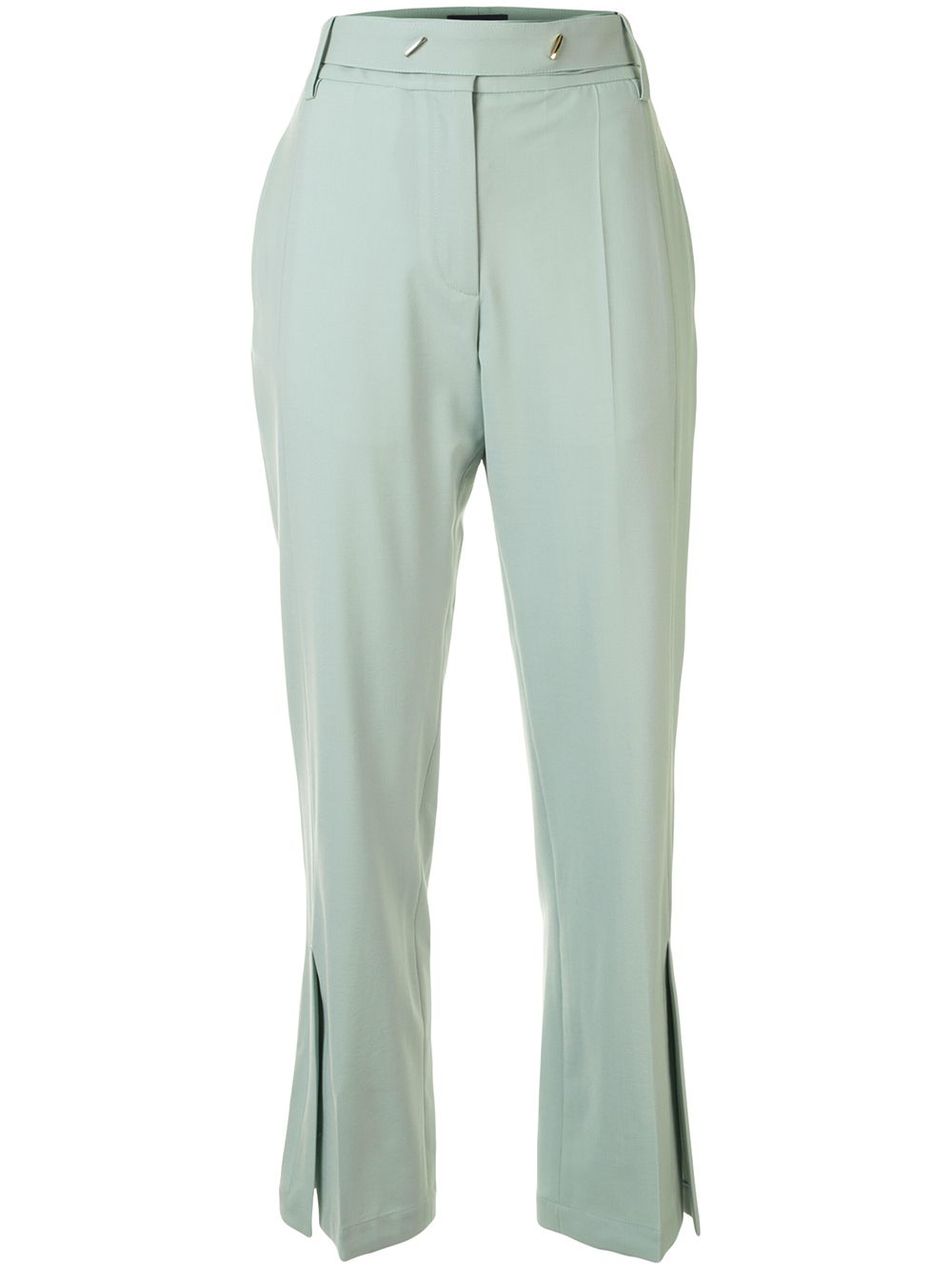 Split-hem flared trousers - Green