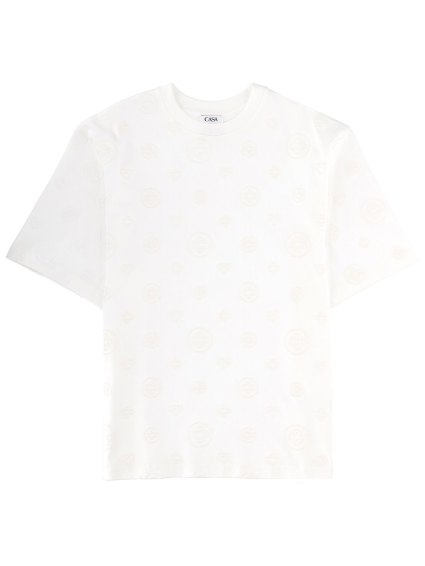 Casablanca - round neck short sleeve cotton jersey t shirt
