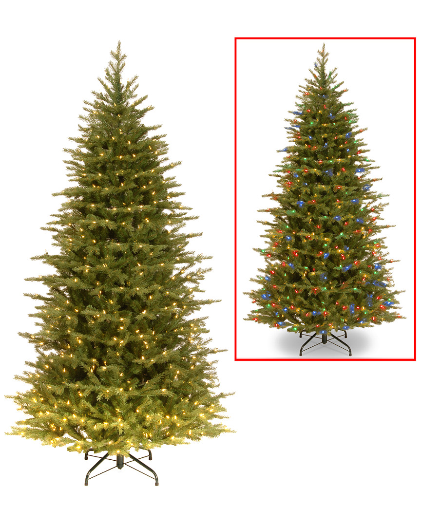 National Tree Company 7.5ft Feel Real Nordic Spruce Slim Hinged Tree with Lights