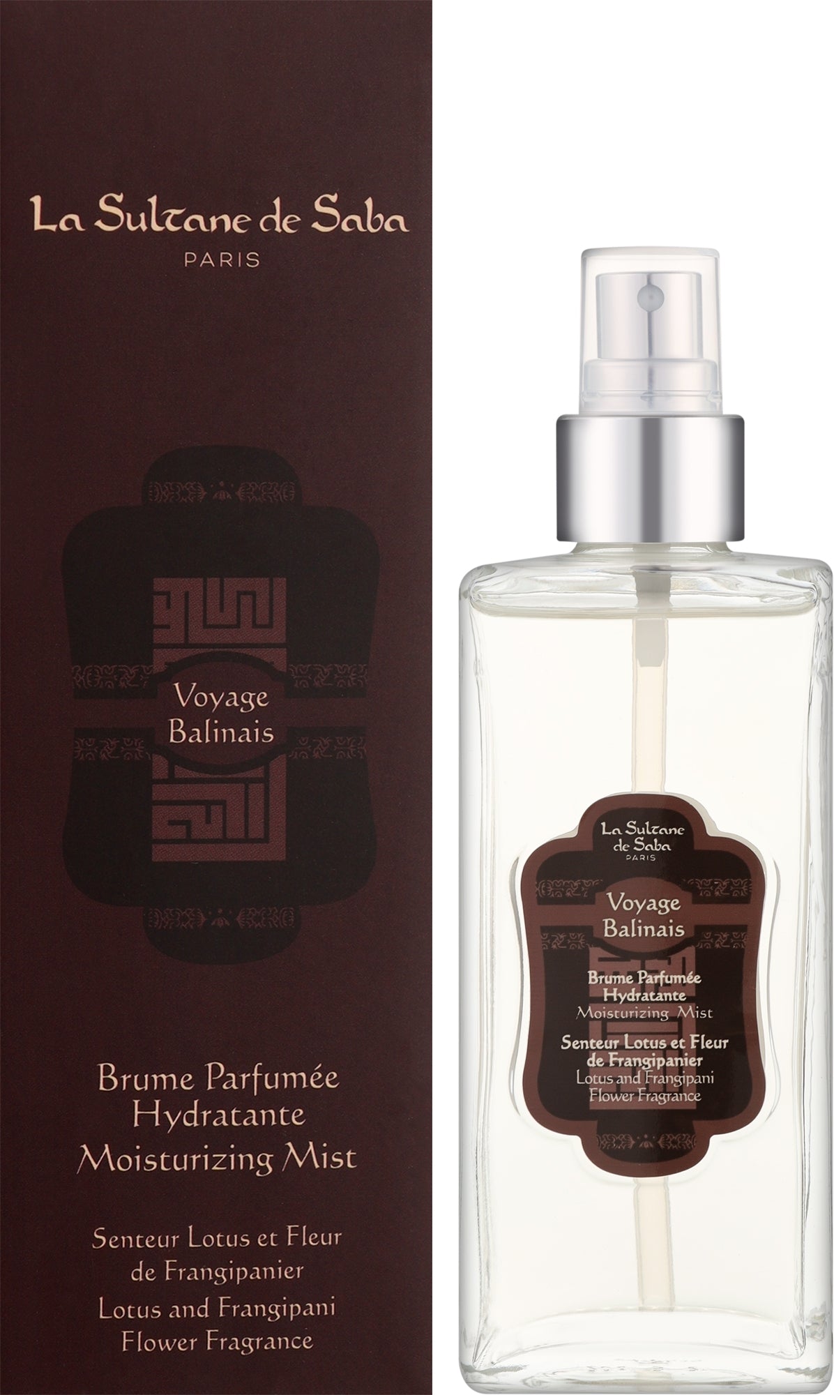 Spray per il corpo con profumo di loto e frangipani La Sultane de Saba Moisturizing Body Mist Lotus And Frangipani Flower