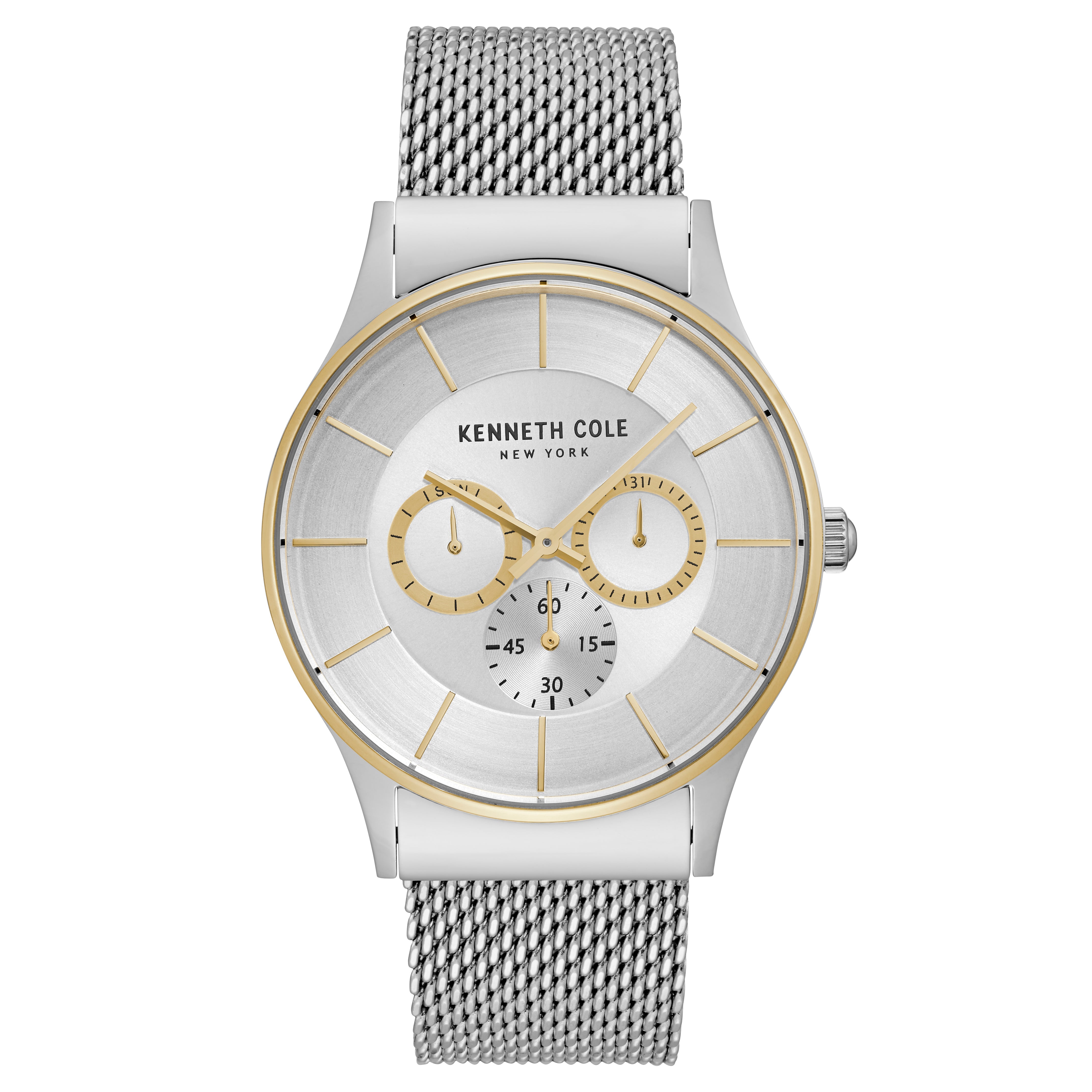Two-Tone Chronograph Quartz Watch — Silver