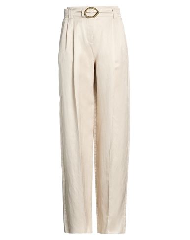 Woman Pants Light grey Size 2 Viscose, Linen