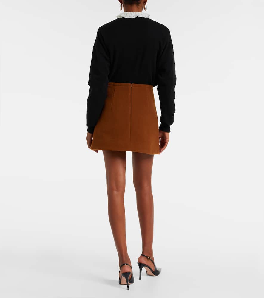 Wool-blend miniskirt