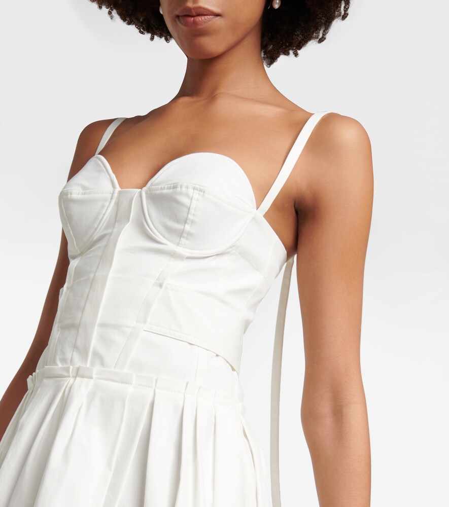 Cotton-blend midi dress