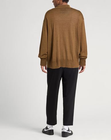 Man Sweater Light brown Size XL Virgin Wool, Silk