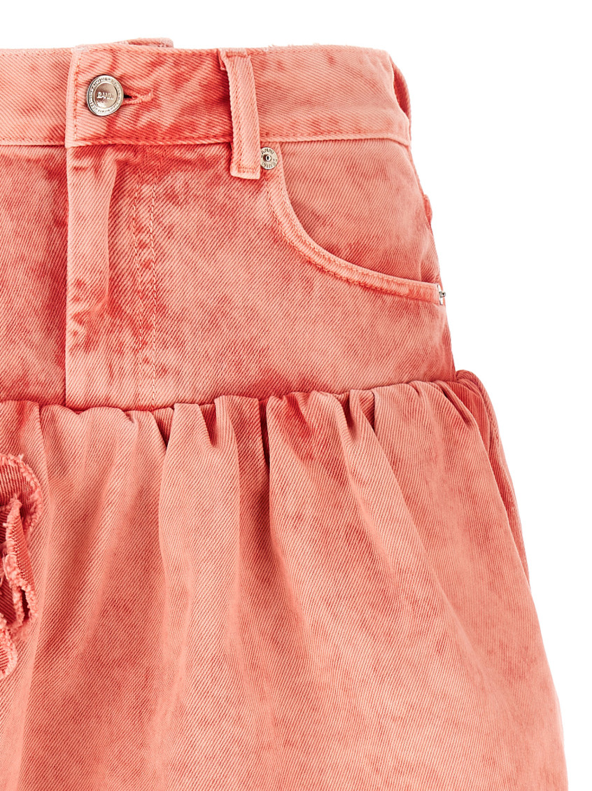 Pink Denim Jeans Skirt