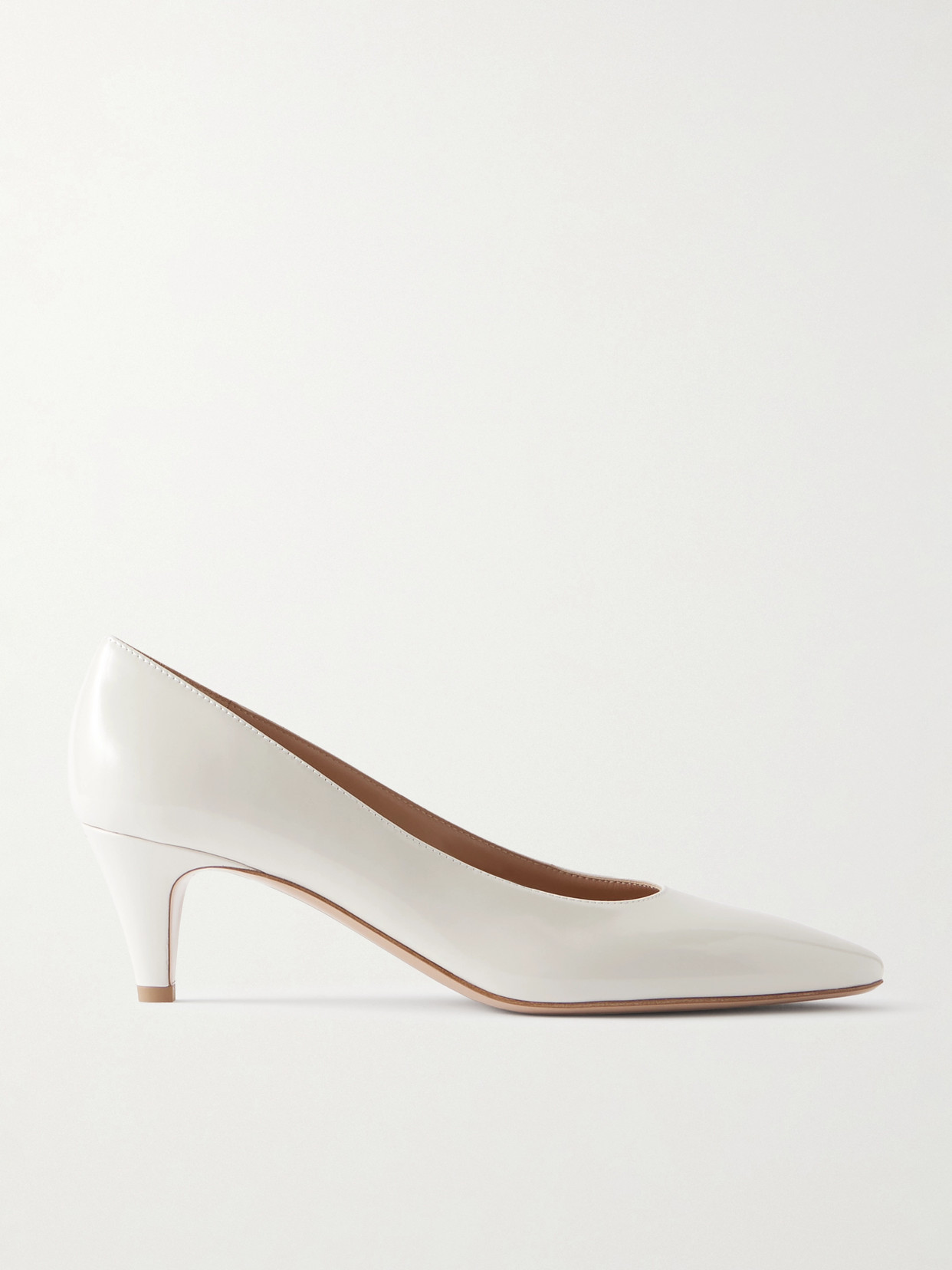 Amelia 55 Patent-leather Pumps - White