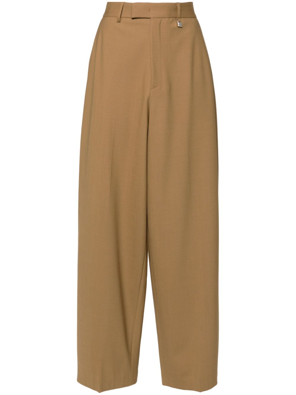 Logo-charm trousers - Brown