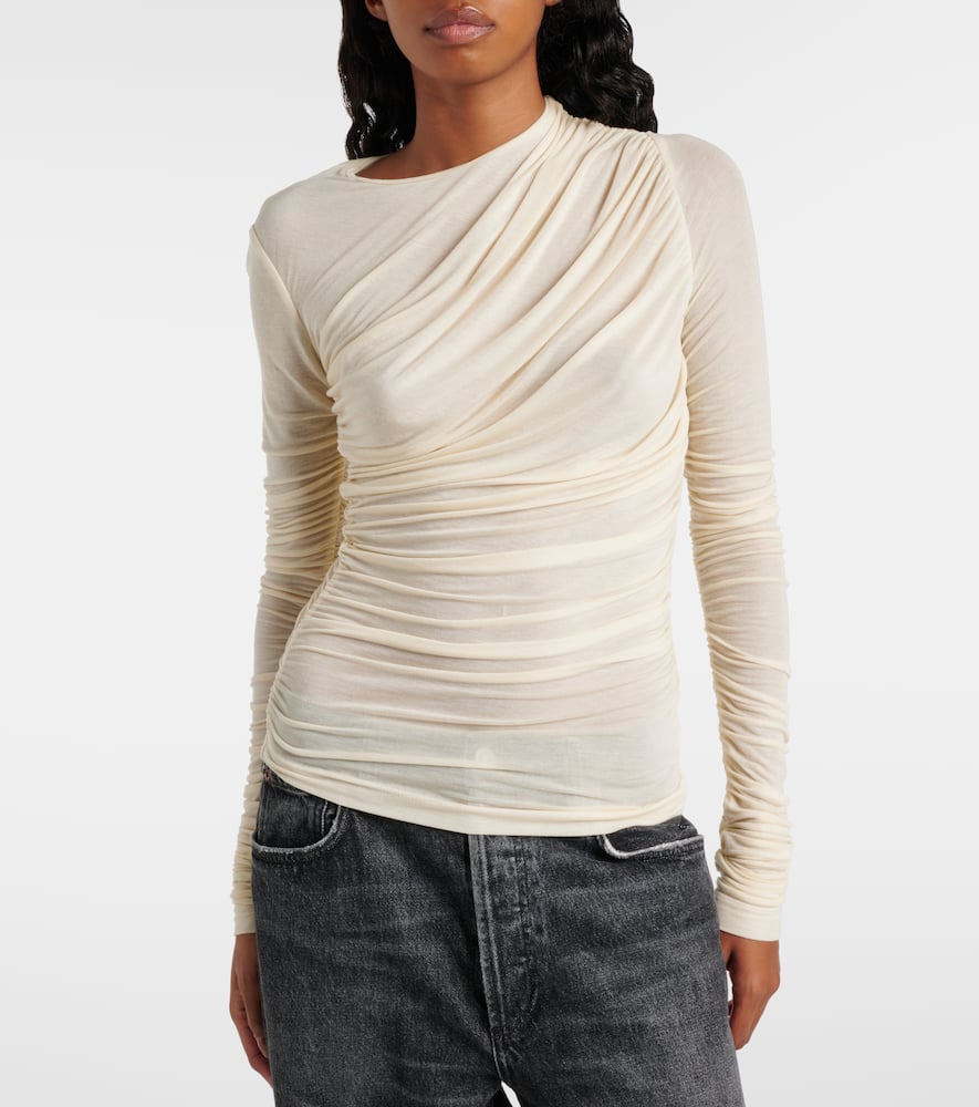 Agolde Tania ruched jersey top