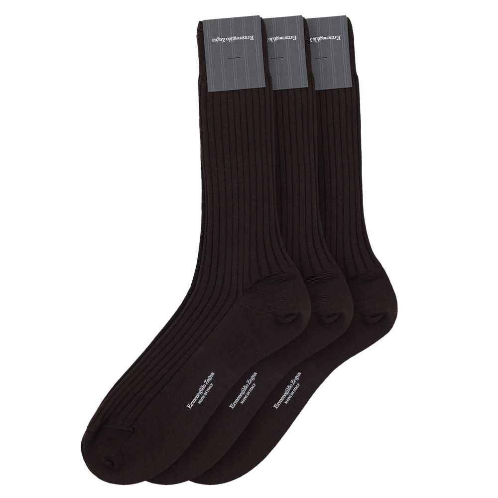 Merino Wool Blend Socks — Brown