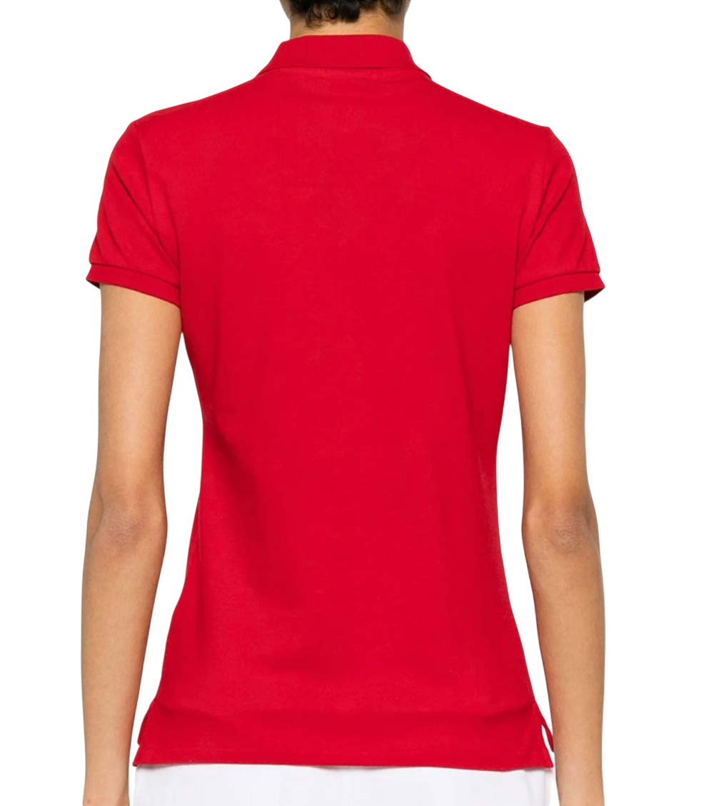 Red Logo Shirt Collar Polo