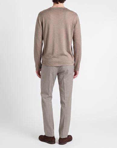 Man Sweater Taupe Size XXL Merino Wool