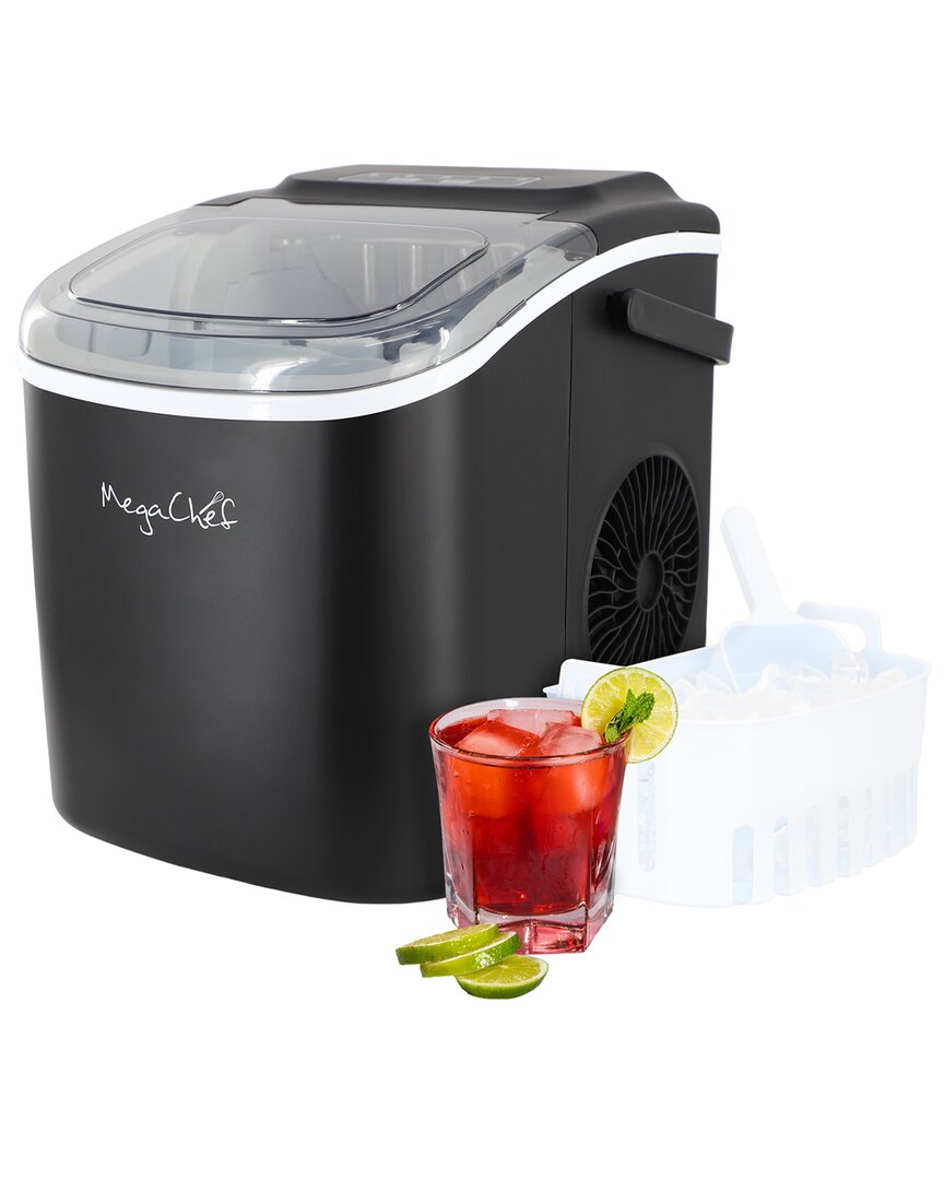 26Lb Black Countertop Bullet Ice Maker