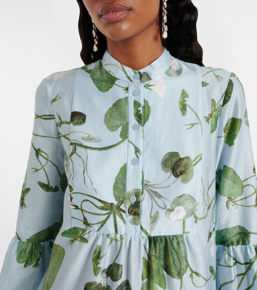 Tiered floral cotton minidress