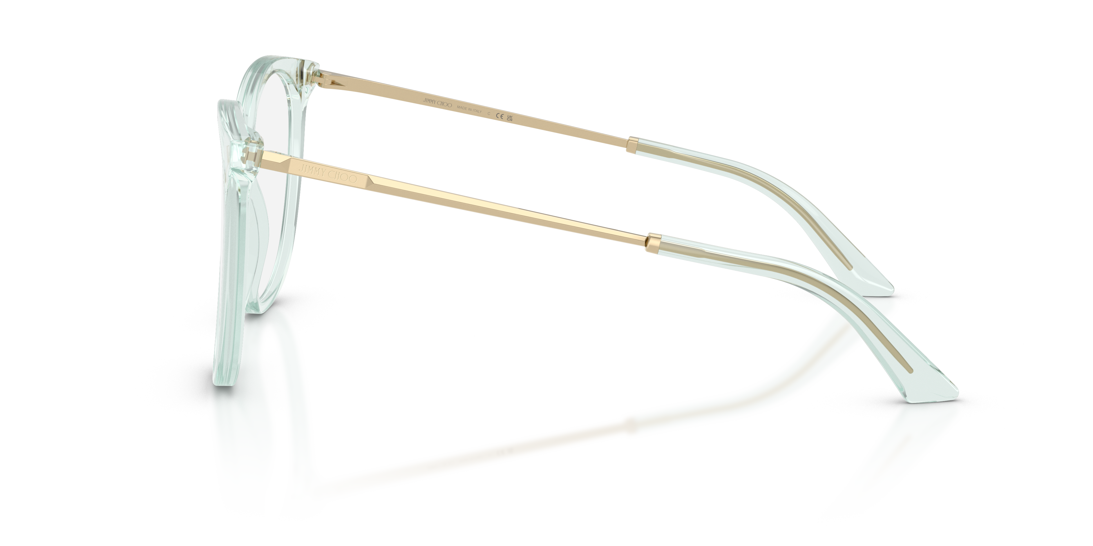 Jimmy Choo Donna Jimmy Choo JC3060 5108 Montature da vista Acetato Verde Trasparente Pantos Normale