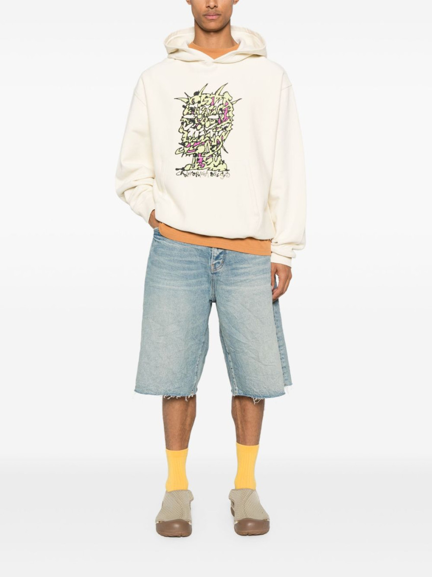 White Scrambled Head hoodie