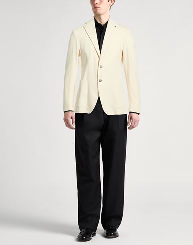 Man Blazer Cream Size 40 Cotton, Polyester, Elastane