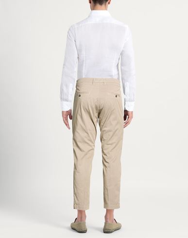 Man Pants Beige Size 35 Cotton, Elastane