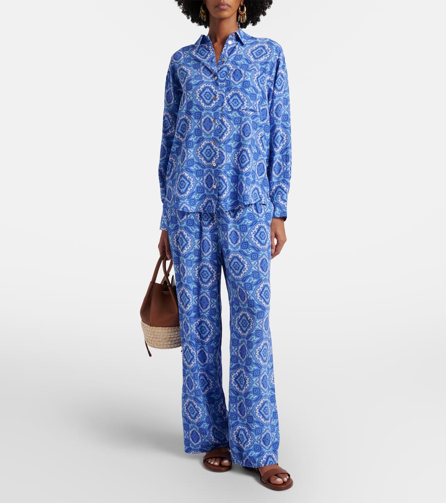 Mykonos printed silk shirt
