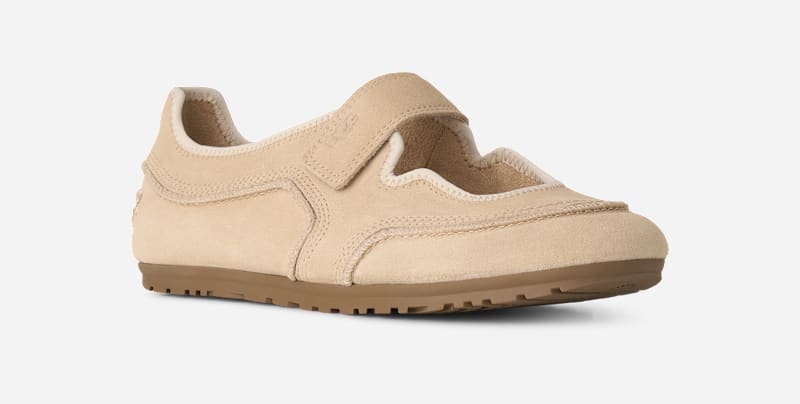® Women's Quill Mary Jane Sheepskin Shoes in Sand Castle