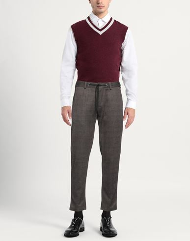 Man Pants Dark brown Size 33 Polyester, Cotton, Polyamide
