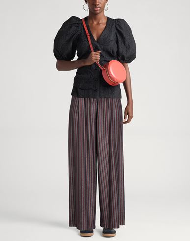 Momoní Woman Pants Burgundy Size 6 Polyester, Viscose, Metallic Polyester, Polyamide, Elastane