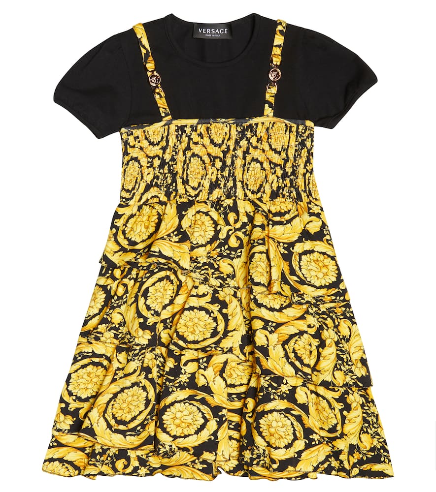 Versace Kids Barocco cotton-blend dress