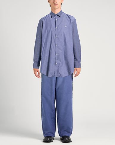 Jeans Man Shirt Blue Size XXL Cotton