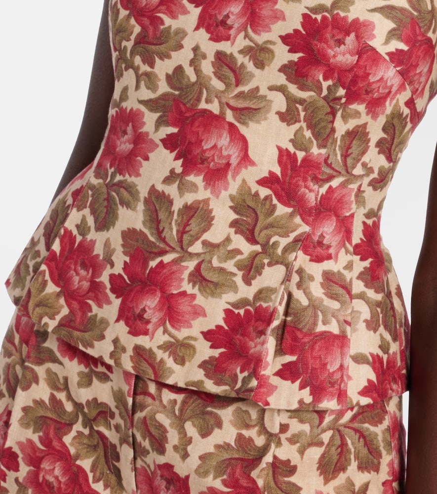 Posse Rosalie floral linen top