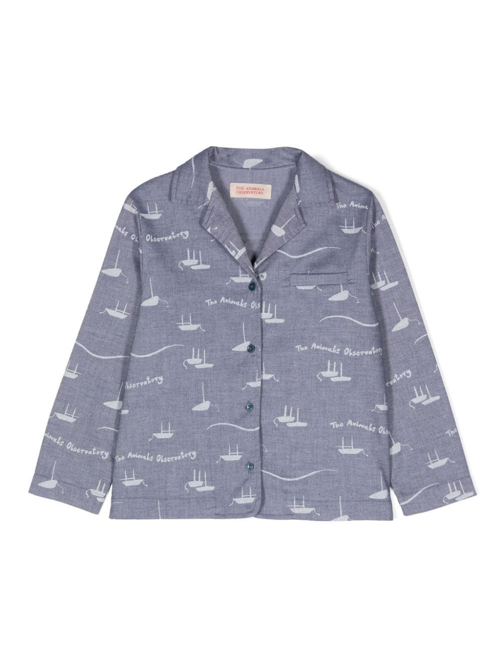 The Kangaroo boat-print shirt - Blue