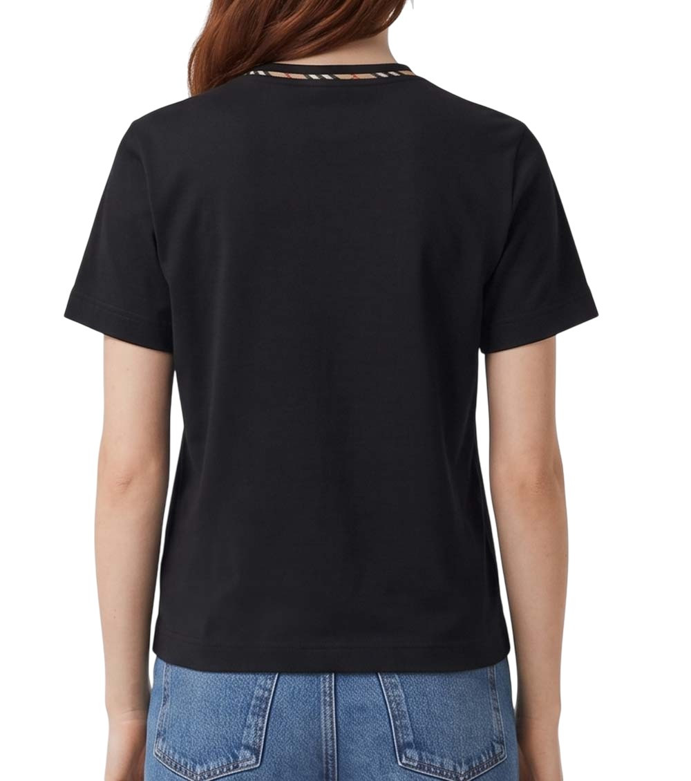 Black Cotton T-Shirt Exterior - Women