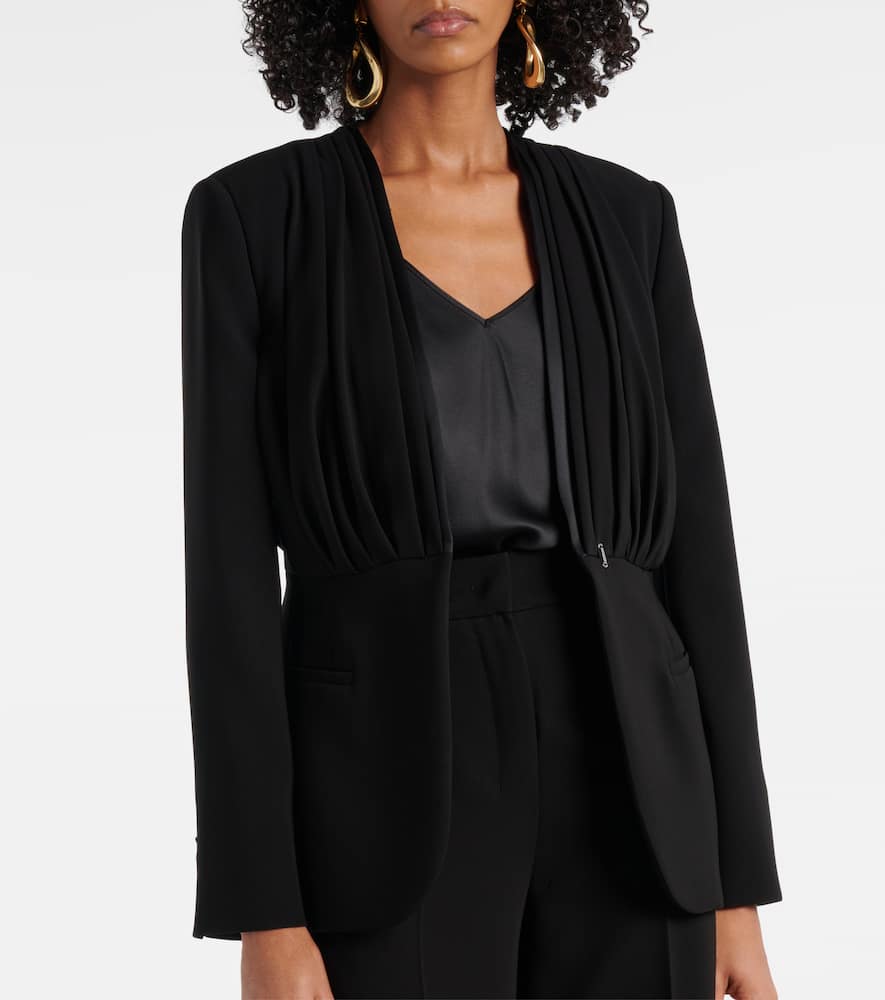 Gradi draped crêpe jacket