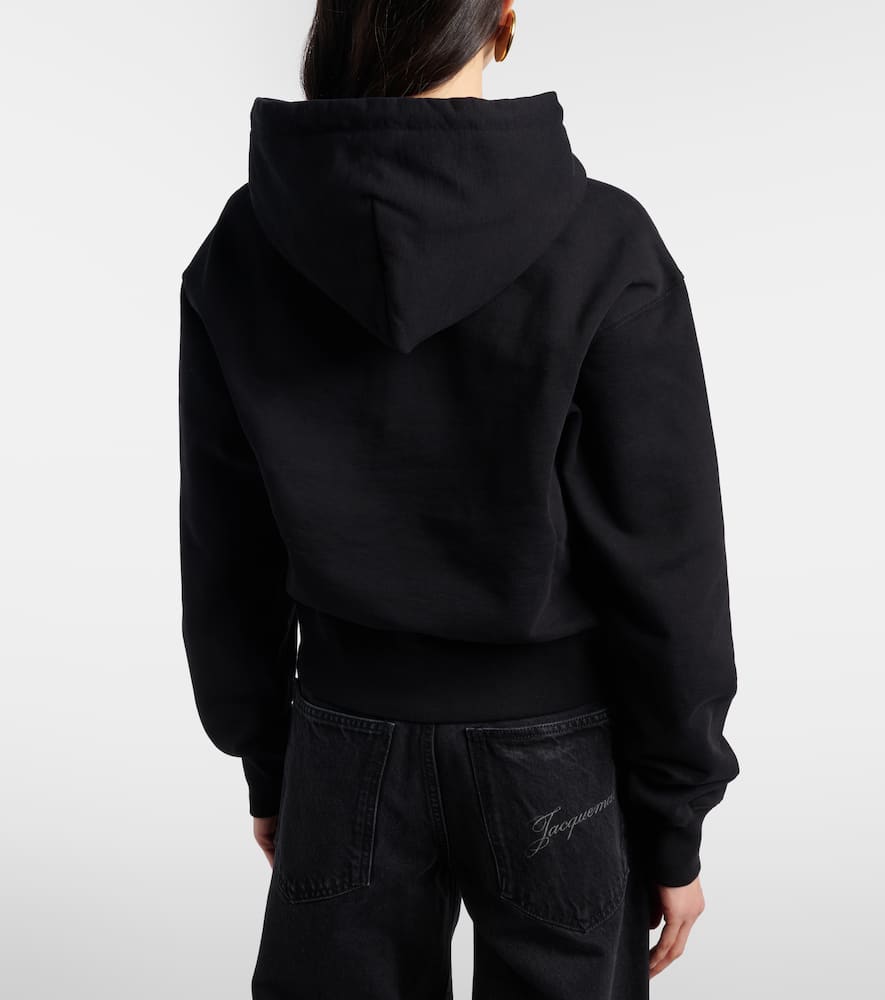 Logo cotton jersey hoodie