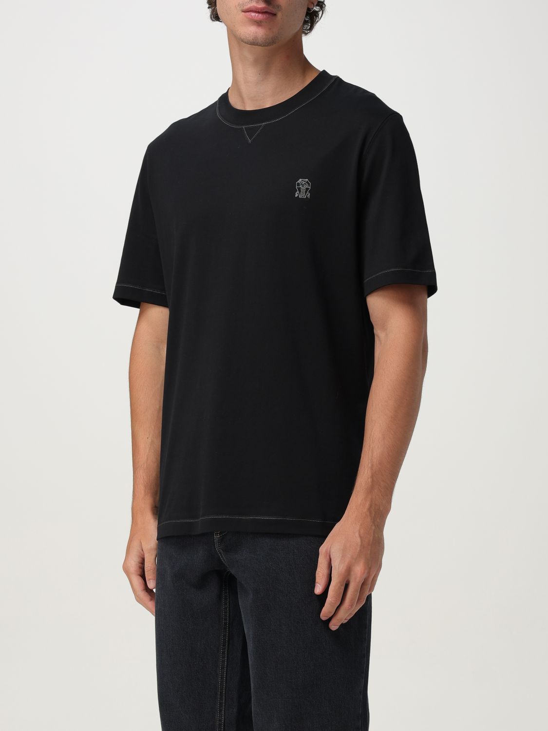 Logo-embroidered crew-neck T-shirt - White