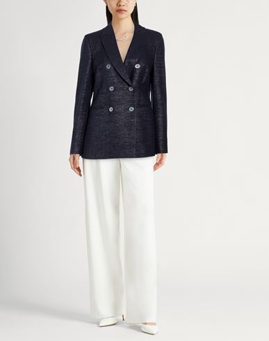 Woman Blazer Navy Size 10 Virgin Wool, Viscose, Polyamide, Elastane