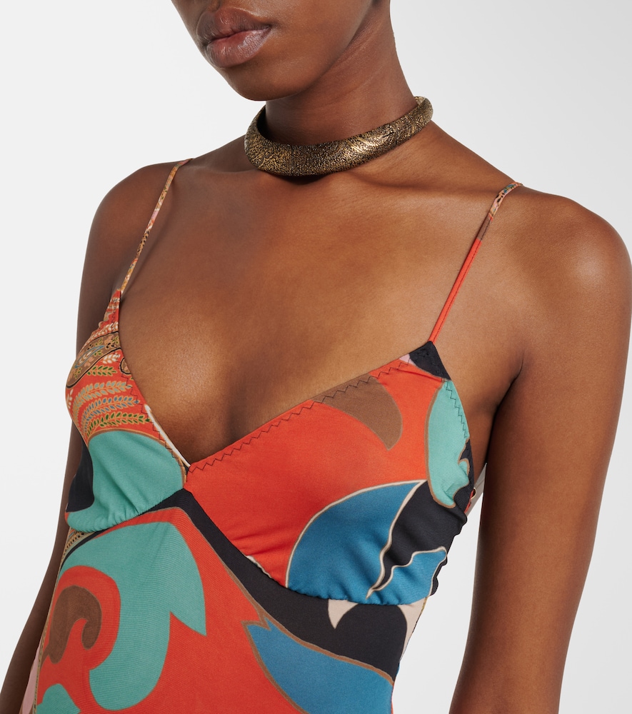 Paisley draped gown