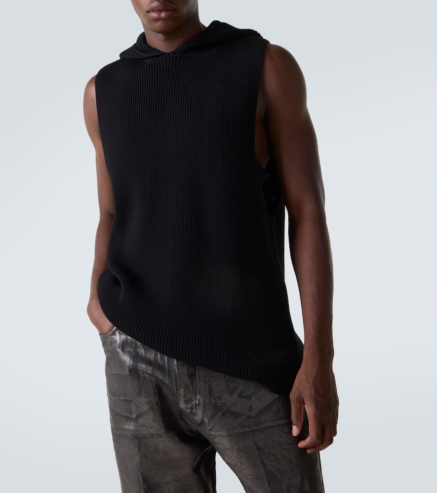 Ribbed-knit virgin wool sweater vest
