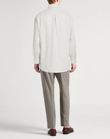 Man Shirt Light grey Size XL Cotton, Cashmere