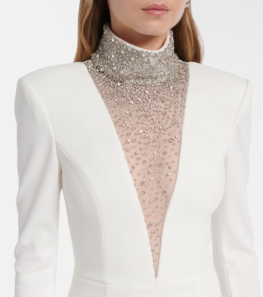 Bridal Melva embellished crepe gown