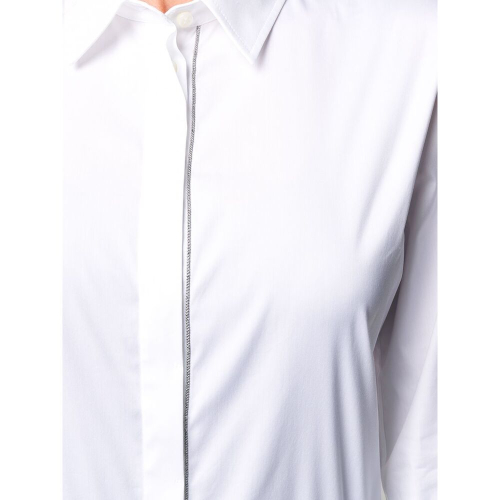 White Cotton Poplin Basic Shirt