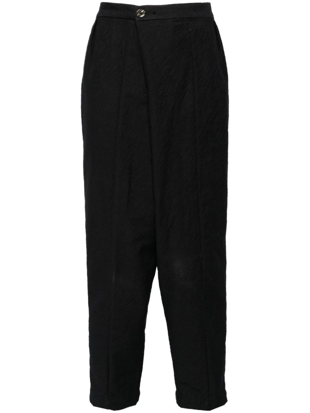 Dyed tapered trousers - Black