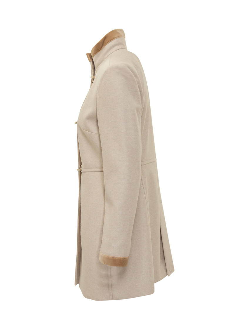 Virginia Coat In Melange Wool Cloth