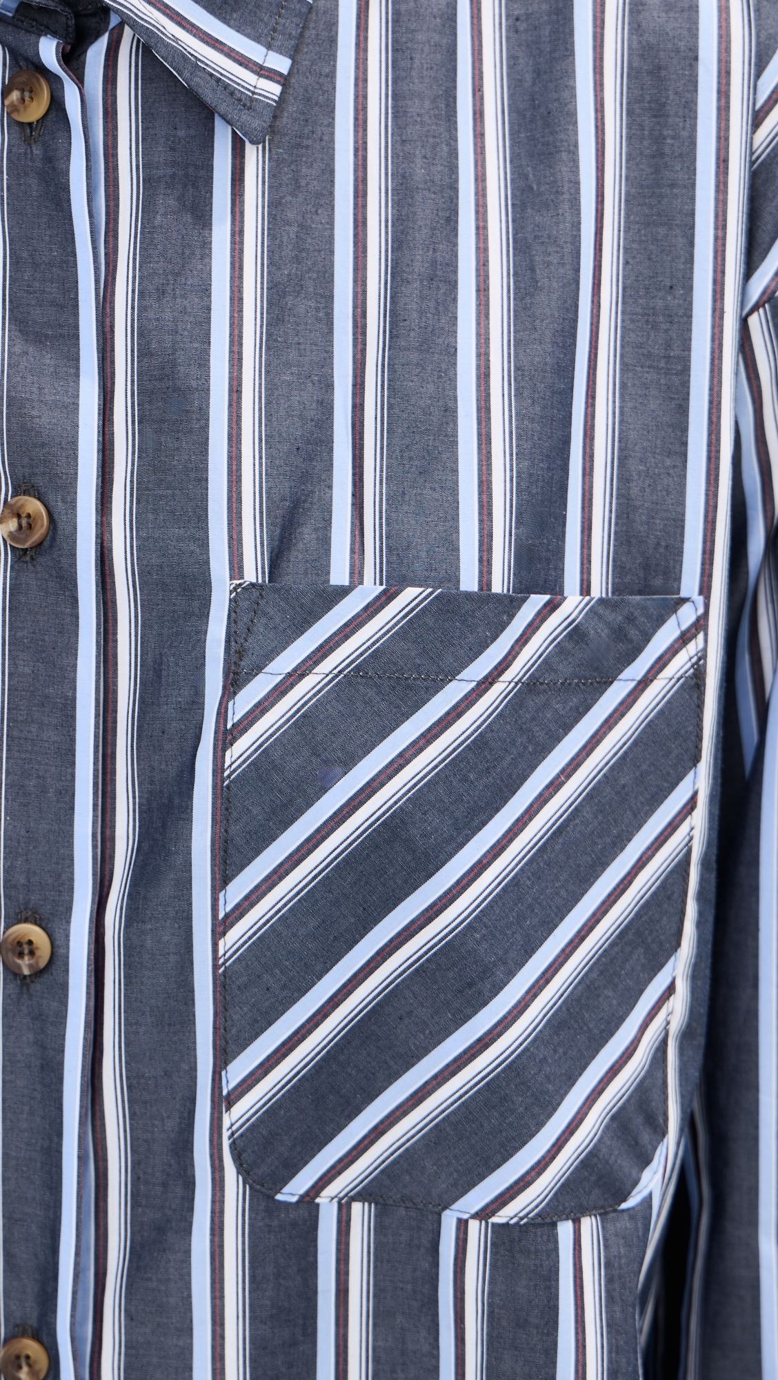 Winnie Button Down Denim Stripe