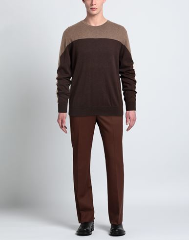 Man Sweater Chocolate brown Size 40 Cotton, Cashmere
